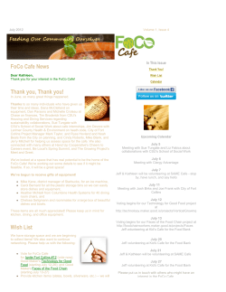 News from FoCo Cafe