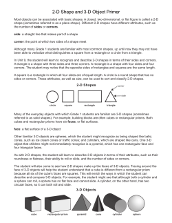2-D Shape and 3-D Object Primer - BGRS