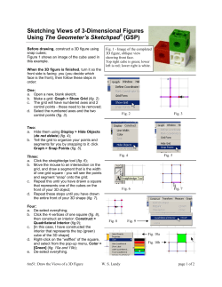 Sketching Views of 3-Dimensional Figures Using The Geometer`s
