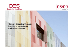German Shopping Centers: Leasing in tough