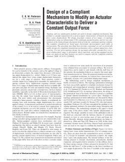 Design of a Compliant Mechanism to Modify an Actuator