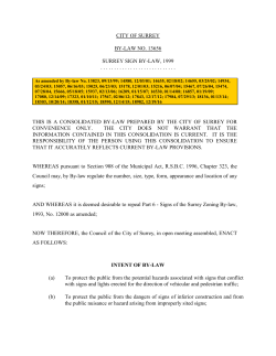 Sign By-law - City of Surrey