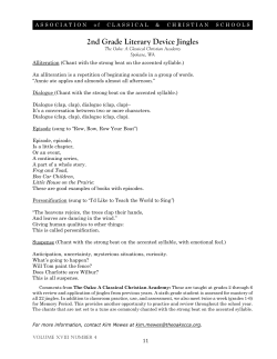 2nd Grade Literary Device Jingles