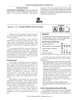 MEASURE 3.1.3 Install efficient shower heads.
