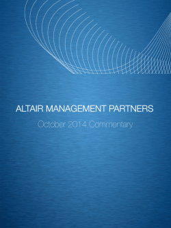 Monthly commentary - Altair Management Partners