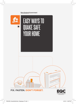EASY WAYS TO QUAKE SAFE YOUR HOME