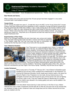 Dashwood Banbury Academy Newsletter