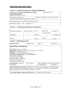 Material Safety Data Sheet