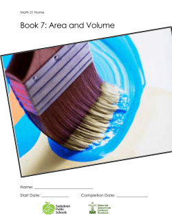 Book 7: Area and Volume