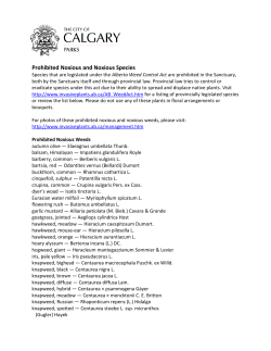 Prohibited Noxious and Noxious Species