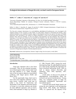 Ecological determinants of fungal diversity on dead wood in