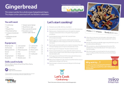 Gingerbread - The Tesco Eat Happy Project