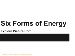 Six Forms of Energy