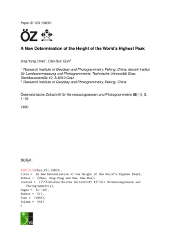 A New Determination of the Height of the World`s Highest Peak