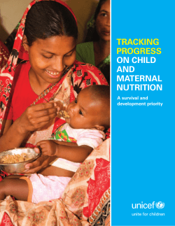 Tracking Progress on Child and Maternal Nutrition