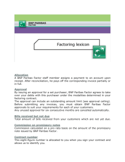 Allocation A BNP Paribas Factor staff member assigns a payment to