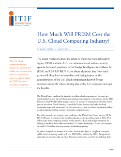 How Much Will PRISM Cost the US Cloud Computing Industry?