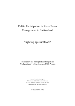 Public Participation in River Basin Management in