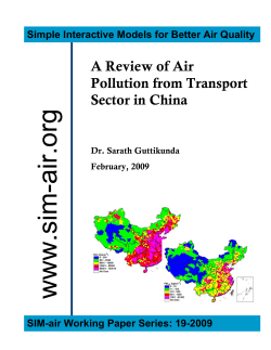 A Review of Air Pollution from Transport Sector in