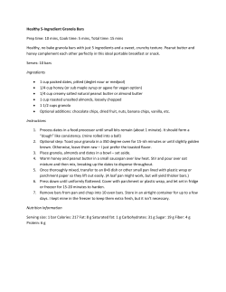 Healthy 5-Ingredient Granola Bars Prep time: 10 mins, Cook time: 5