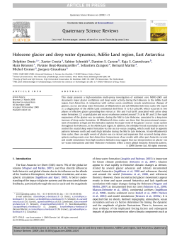 Holocene glacier and deep water dynamics, AdElie Land region