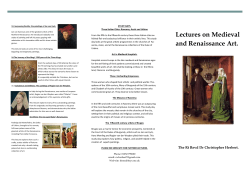 Lectures on Medieval and Renaissance Art.