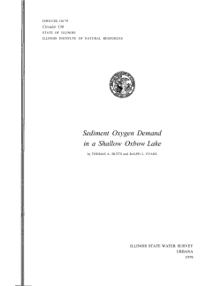 Sediment Oxygen Demand in a Shallow Oxbow Lake
