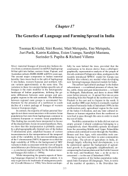 Genetics of Language and Farming Spread in India