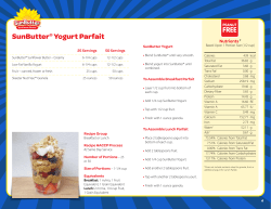 SunButter&reg; Yogurt Parfait