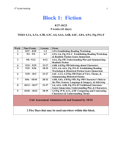 Block 1: Fiction