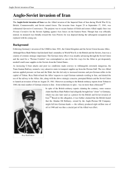 Anglo-Soviet invasion of Iran