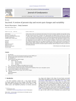 Sea level: A review of present-day and recent-past