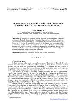 geodiversity: a new quantitative index for natural protected areas