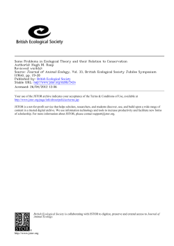 Some Problems in Ecological Theory and their