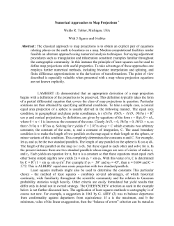 Numerical Approaches to Map Projections