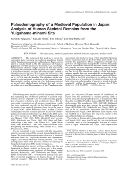 Paleodemography of a medieval population in Japan