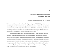 Consequences of Agricultural Tariff Cuts Using Alternative Formulas