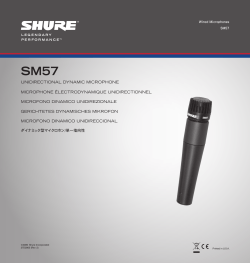 SM57 User Guide - English, French, German, Italian, Japanese
