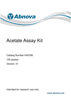 Acetate Assay Kit
