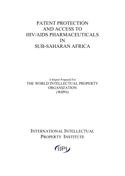 Patent Protection and Access to HIV/AIDS Pharmaceuticals