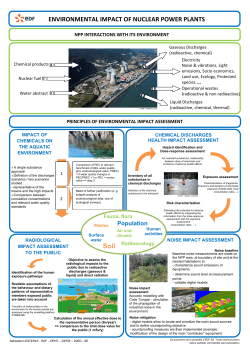 ENVIRONMENTAL IMPACT OF NUCLEAR POWER PLANTS Soil