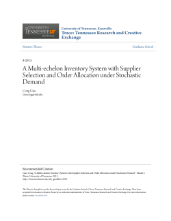 A Multi-echelon Inventory System with Supplier Selection and Order