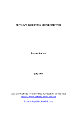 Read Study - Strategic Studies Institute