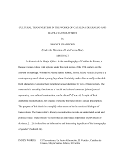 CULTURAL TRANSVESTISM IN THE WORKS OF CATALINA DE