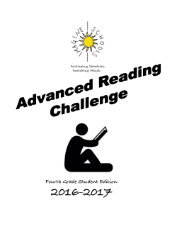 Fourth Grade Advanced reading Challenge