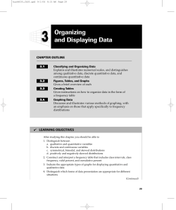 Organizing and Displaying Data