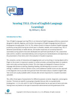 Scoring TELL (Test of English Language Learning)