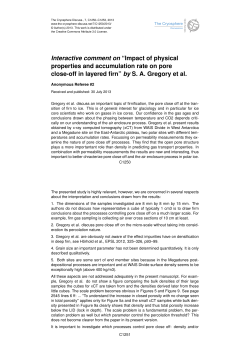 Interactive comment on &ldquo;Impact of physical properties and