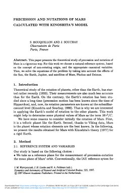 PRECESSION AND NUTATIONS OF MARS CALCULATED WITH
