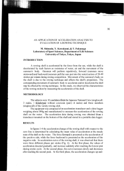 AN APPLICATION OF ACCELERATION ANALYSIS TO